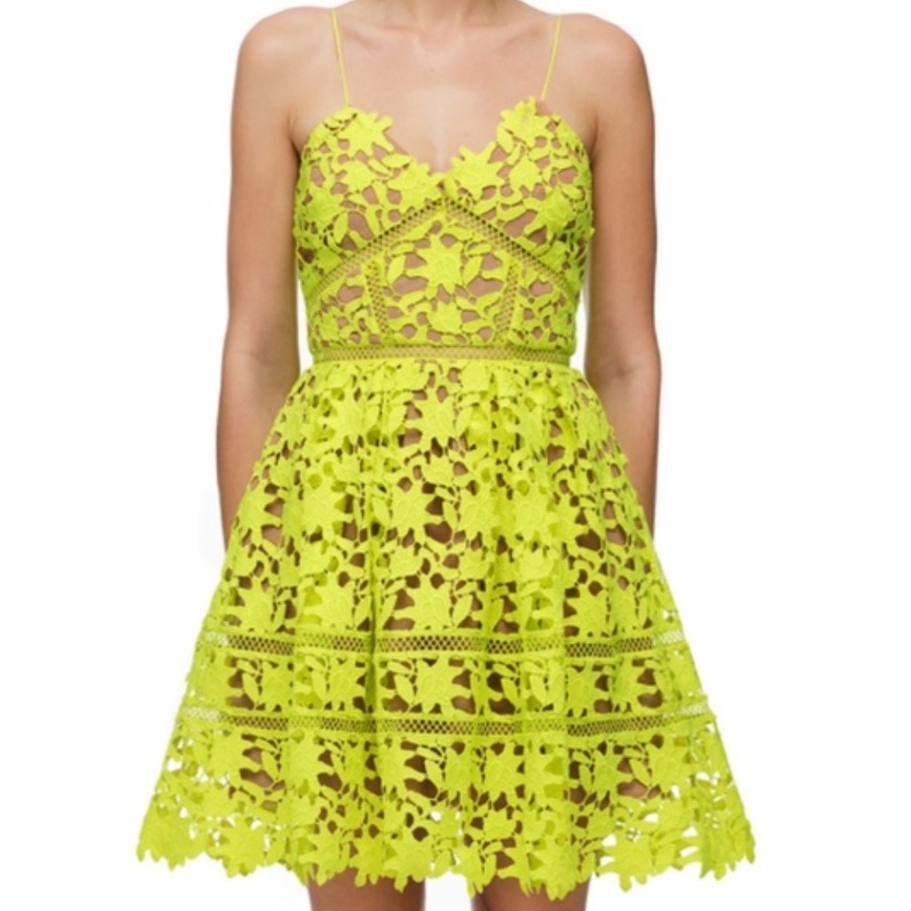 NWT SELF-PORTRAIT Azaelea floral-lace mini dress